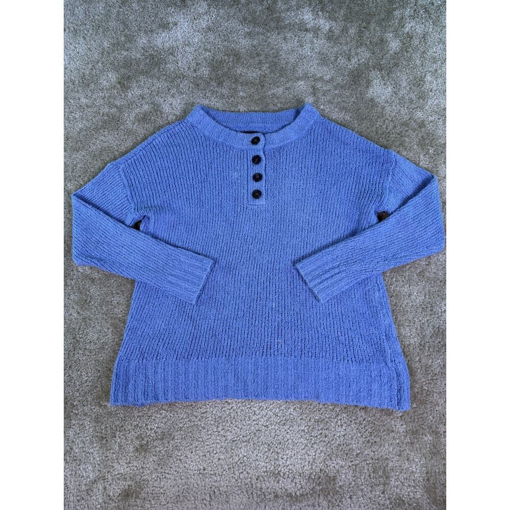 American Eagle Jegging Fit Blue Half Button Sweater Size XS Classic E032
